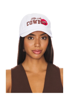 The Laundry Room Kiss Me Cowboy Papa Cap in White.