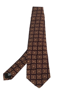 BOSS pre-owned geometric-patterned tie - Red