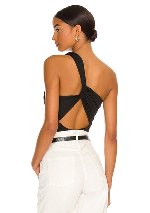 superdown Bailee One Shoulder Bodysuit in Black. Size M. Also in L, S, XL, XS, XXS.