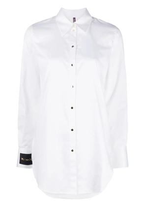 Maison Close logo-patch cotton poplin shirt - White