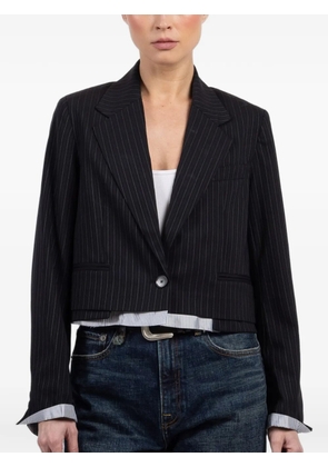 WE-AR4 The Cocktail pinstriped single-breasted jacket - Black
