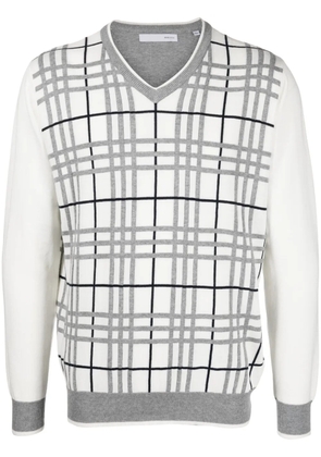 Private Stock The Ivan checked jumper - White