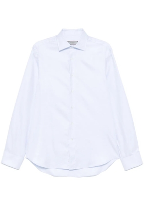 Canali pattern jacquard shirt - Blue