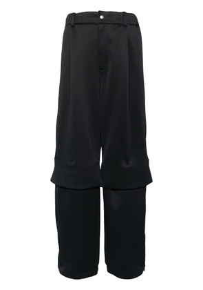 SONGZIO layered-design wide-leg trousers - Blue