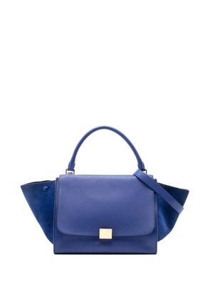 Celine Pre-Owned 2013 Medium Calfskin and Suede Trapeze satchel - Blue