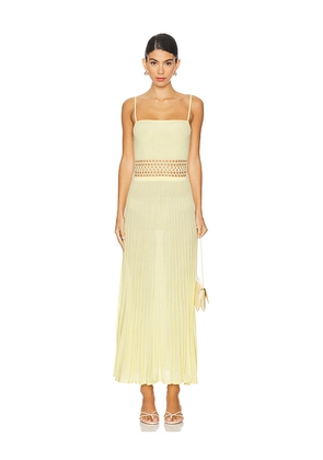 Tularosa Yokine Midi Dress in Yellow. Size L. Also in XL.