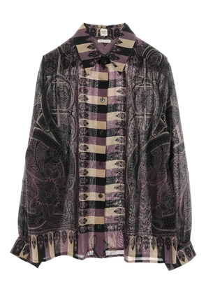 Hermès Pre-Owned floral shirt - Purple