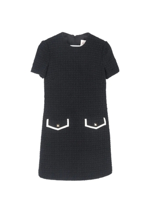 Valentino Garavani Pre-Owned bouclé flap-pocket mini dress - Black