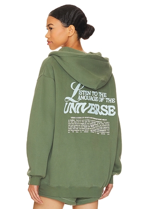 The Mayfair Group Angel Number Zip Up Hoodie in Green. Size S/M. Also in XS.
