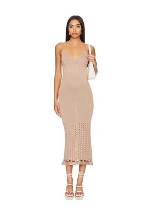 PEIXOTO Nora Knit Dress in Tan. Size L. Also in M, S, XL, XS.