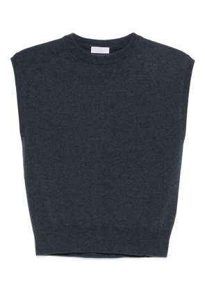 Brunello Cucinelli round-neck cashmere vest - Grey