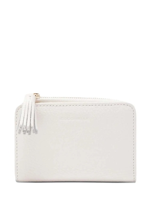 Coccinelle tassel zip wallet - White