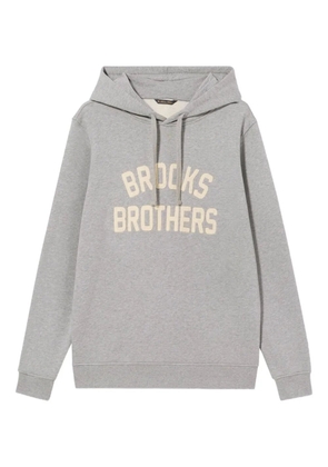Brooks Brothers logo-embroidered terry hoodie - Grey