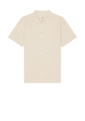 Rhythm Classic Linen Short Sleeve Shirt in White. Size M. Also in S.