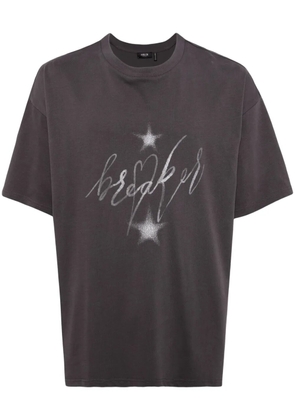 FIVE CM glitter-star cotton T-shirt - Grey