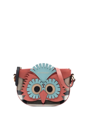 Burberry Pre-Owned 2000-2017 The Beast House Check Canvas and Leather Cocoa Owl shoulder bag - Brown