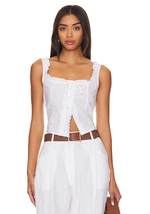 SNDYS Cottage Top in White. Size L. Also in M, S, XL, XS, XXL, XXS.