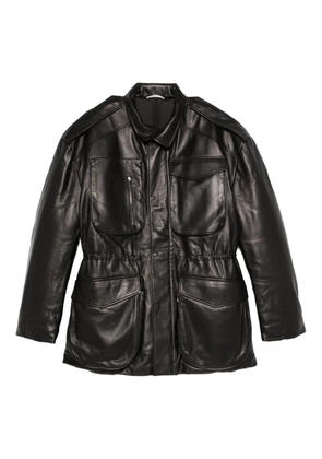 Nensi Dojaka leather puffer jacket - Black