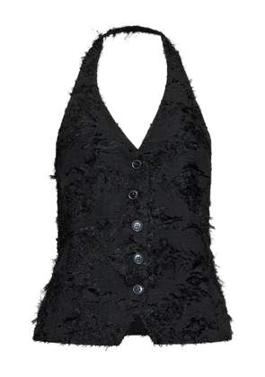 SAMSOE SAMSOE Salazio feathered halterneck top - Black