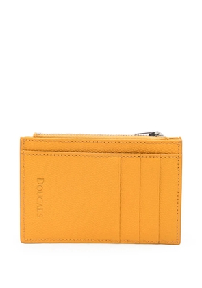Doucal's leather card holder - Yellow