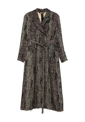 Masnada belted double-breasted coat - Black