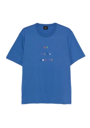 PS Paul Smith embroidered organic-cotton T-shirt - Blue