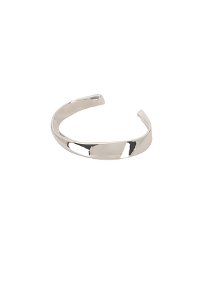 SHASHI Camden Cuff Bracelet in Metallic Silver.