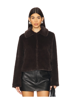 superdown Tianna Faux Fur Jacket in Chocolate. Size L. Also in XL, XS.