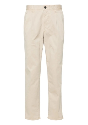 Incotex tapered-leg cotton chino trousers - Neutrals