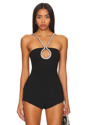 superdown Mazu Bodysuit in Black. Size L. Also in M, S, XS, XXS.