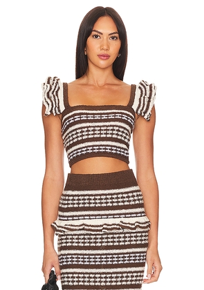 Tularosa Kaely Top in Brown. Size L. Also in M, S, XL, XS, XXS.