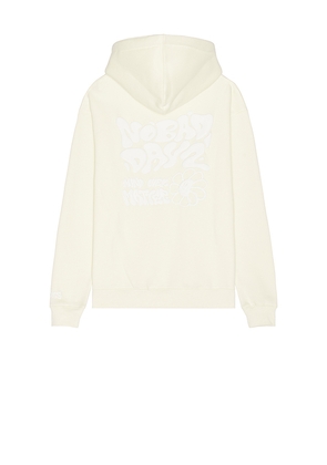 PrettyBoy Do Not Disturb Hooded Sweatshirt in Cream. Size L. Also in M, S, XL/1X.