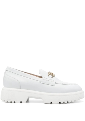 NeroGiardini 40mm leather loafers - White
