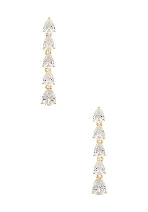 SHASHI Kamila Drop Earring in Metallic Gold.