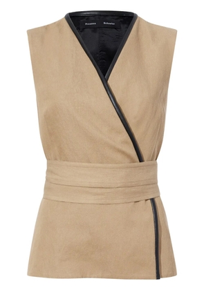 Proenza Schouler Elliot cotton-blend blouse - Neutrals