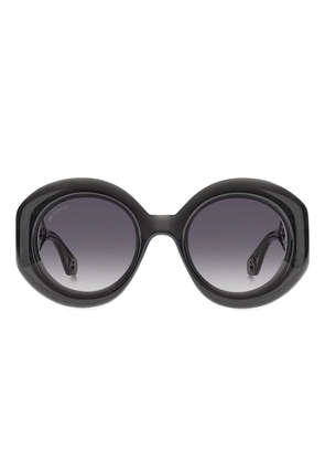 ETRO paisley-embellished round sunglasses - Black