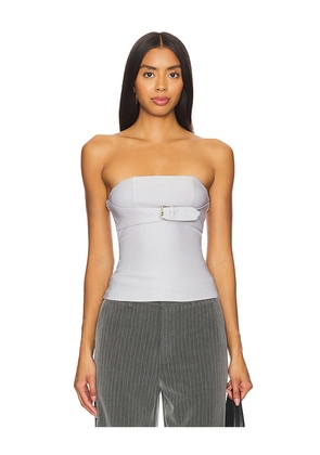 superdown Capri Strapless Top in Light Grey. Size L. Also in M, XL.