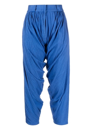 Versace Pre-Owned 1970s draped cropped trousers - Blue