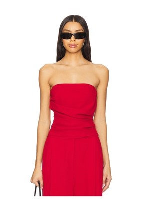 The Sei Pleated Bustier Top in Red. Size 2. Also in 4.