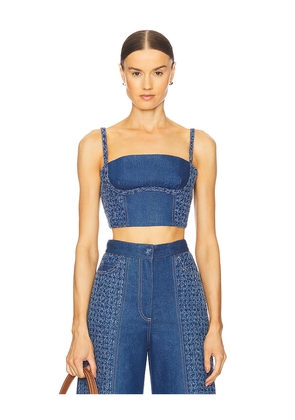 Sabina Musayev Tate Top in Blue. Size M. Also in S, XS.