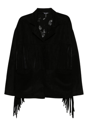 BLAKLACE fringed suede jacket - Black