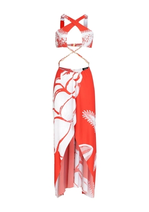 Amir Slama x Jade Picon cut-out beach dress - Red