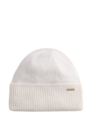 Woolrich ribbed cashmere beanie - White