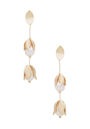 petit moments Falcao Earrings in Metallic Gold.