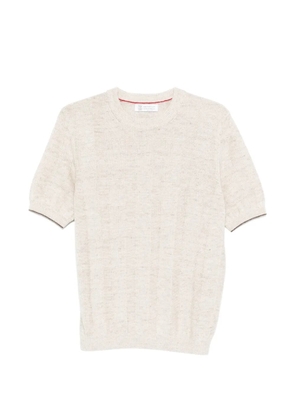Brunello Cucinelli ribbed short-sleeve T-shirt - Neutrals