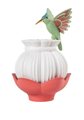 Lladró hummingbird vase (22cm x 15cm) - White