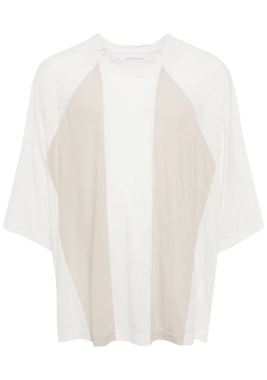 Julius panelled cotton T-shirt - White