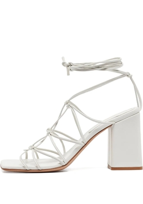 Gianvito Rossi pre-owned 90mm knotted leather sandals - White