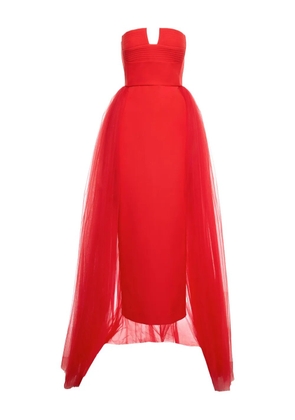 V:PM ATELIER strapless tulle overlay dress - Red