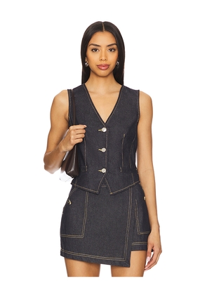 Steve Madden Selene Vest in Blue. Size L. Also in M, S, XS.